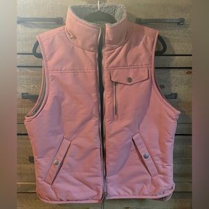 Reversible Faded Rose Water Resistant Fleece Lined Vest